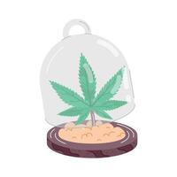 Cannabis Culture Flat Stickers vector