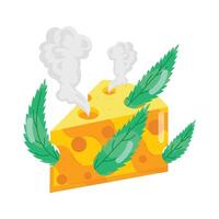 Marijuana Culture Flat Stickers vector