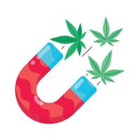 Marijuana Culture Flat Stickers vector