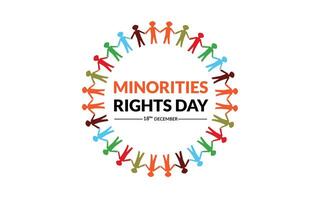 Minorities rights day. vector