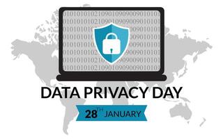 Data privacy day. vector