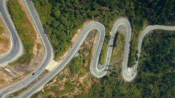 Scenic winding mountain road on the Ha Giang Loop, North Vietnam video