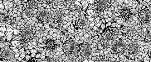 sin costura modelo dalia Mandarina sueño flores floral ilustración vector