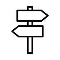 Simple signpost direction sign. Guide. vector