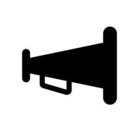 Megaphone silhouette icon. Loudspeaker. vector