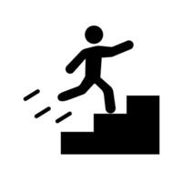 People climbing stairs icon. vector