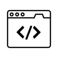 sencillo programación desarrollo icono. . vector