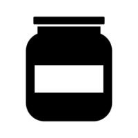 Big jar silhouette icon. vector