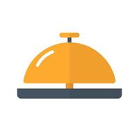 Flat design reception bell icon. Desk bell.. vector