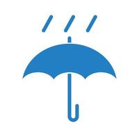 Umbrella and rain icon. Rainy day. Weather. vector