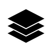 Layer silhouette icon. Layer UI icon. vector
