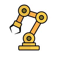 Robot arm icon. Manufacturing Automation. vector