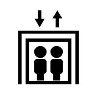 Elevator pictogram. Facility information. vector