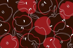 Apple seamless pattern vector