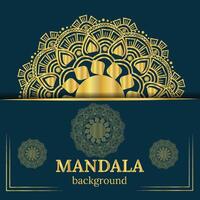 Gold color luxury mandala design template vector