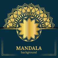 Gold color luxury mandala design template vector