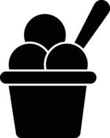 Ice cream cups icon. Ice cream in the bowl sign. Sweet symbol. flat style. vector