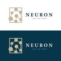 Neuron Logo Design Health Illustration DNA Molecule Nerve Cell Abstract Simple Illustration vector