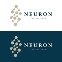 Neuron Logo Design Health Illustration DNA Molecule Nerve Cell Abstract Simple Illustration vector