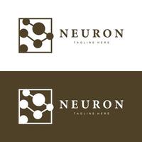 Neuron Logo Design Health Illustration DNA Molecule Nerve Cell Abstract Simple Illustration vector