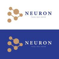 Neuron Logo Design Health Illustration DNA Molecule Nerve Cell Abstract Simple Illustration vector