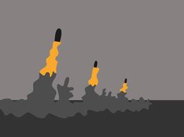 flat design missile war illustration vector