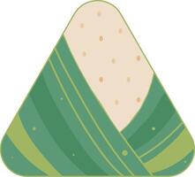 tradicional zongzi bola de masa hervida alimento, continuar barco festival ilustración gráfico elemento vector