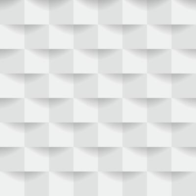 Abstract 3d white geometric background with shadow. Checkerboard texture.