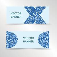 Set of geometric banner, website banner template design. Landing page design , promotion banner , advertising. Easy to use and customize. vector