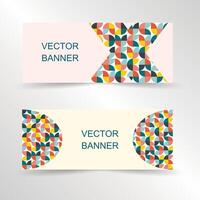 conjunto de geométrico bandera, sitio web bandera modelo diseño. aterrizaje página diseño , promoción bandera , publicidad. fácil a utilizar y personalizar vector