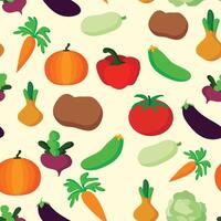 vegetables pattern. Vegetables seamless background. vector