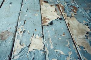 Grunge background. Peeling paint on an old wooden floor. photo