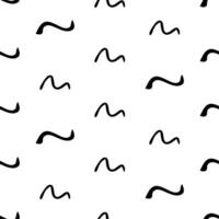 Seamless pattern with sketch squiggle vector