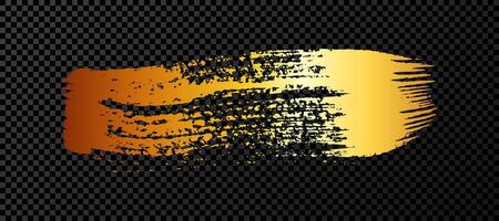 Gold grunge brush strokes vector