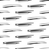 Seamless pattern with black pencil brushstrokes vector