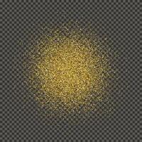 Gold glittering dust on a gray background. Dust with gold glitter effect and empty space for your text. illustration vector