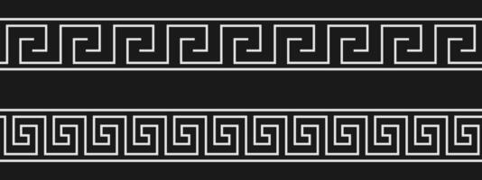 Seamless Greek key patterns vector