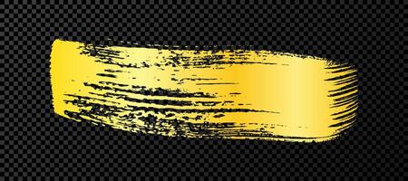 Gold grunge brush strokes vector