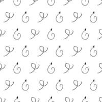 Seamless pattern with black pencil brushstrokes vector