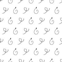 Seamless pattern with black pencil brushstrokes vector