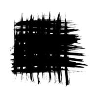 Black brush stroke in square form on white background vector