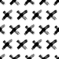 Seamless pattern with hand drawn cross symbols vector