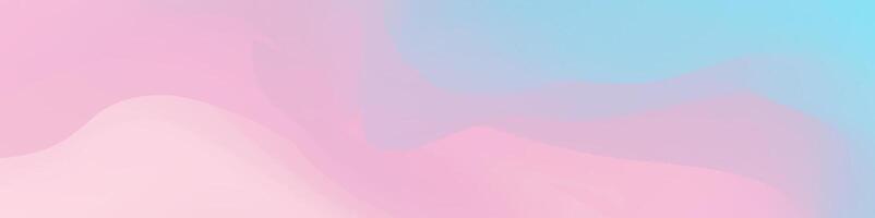 Calming pink and light blue mesh wave blur banner, ideal for web banners, social media posts, and projects desiring a tranquil background vector