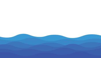 Blue river ocean wave layer background vector