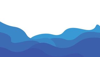 Blue river ocean wave layer background vector