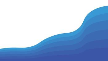 Blue river ocean wave layer background vector