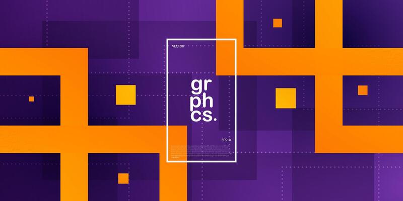 Abstract triangle background geometric colorful orange and purple gradient stripes and arrows concept on trendy color background. Poster and banner design. Eps10