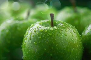 Green Apple Green Apple Background shallow depth of field. photo