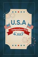american independence day, banner, congratulations patriotic template vector
