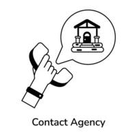 Trendy Contact Agency vector
